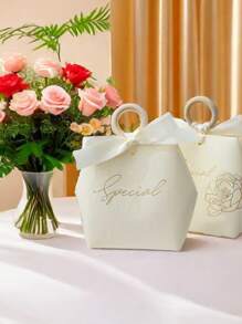 5 piezas/10 piezas Bolsas de papel DIY para regalo de dulces de boda, bolsas de fiesta de celebración para bodas