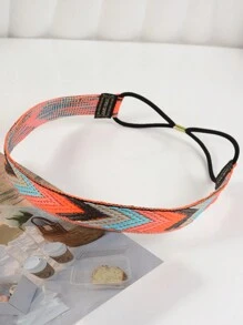 1条优雅复古波西米亚风撞色高弹力发带，适合女士度假旅行、海外海滩装扮、日常穿搭、派对聚会、朋友聚会等场合，也可作为波西米亚风头巾、吸汗发带、校园用品、大学用品、秋冬季发带、女士度假装扮发饰、优雅围巾、柔软头巾等。 - 彩色 - 查看 6