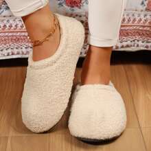 Comfy Women's Memory Foam House Slippers - Soft, Lightweight Boots With Curly Fleece And Cozy Polar Fleece Lining - 米色 - 查看 8