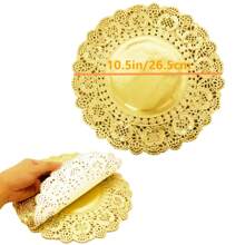 100 piezas Ronda/Rectangular Papel Encaje Doilies Manteles Individuales Papel - Decorativo y Desechable Para Postres, Alimentos Fritos, Decoración de Mesas de Boda, Embalaje de Pasteles Aire Freidora Liners Aire Freidora Papel Airfryer Air Frier