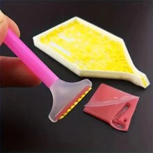 fulfly 5-100 件粘贴式钻石画、5D 钻石刺绣棒蜡点钻石粘土、DIY 绘画工艺工具钻石画配件钻石画套装