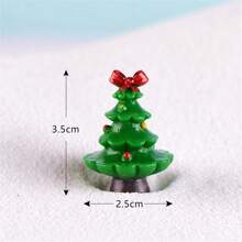 7pcs Christmas Snow Scene Landscaping Mini Ornaments Micro Landscape Christmas Tree Accessories A Variety Of Large And Small Simulation Trees,Christmas - Multicolor - View 14