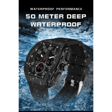 SANDA Men Watch Digital Quartz Military Sport Wristwatch Top Brand Luxury Alarm Date Week Stopwatch Strap Waterproof Electronic Male Clock Gift 6157 - Black - View 5