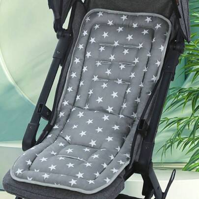 Earth Tree 婴儿推车座椅垫，可翻转柔软婴儿推车垫，婴儿新生儿推车通用透气汽车座椅垫