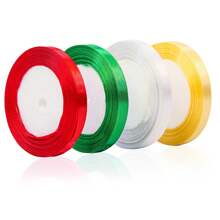 100 码圣诞缎带包装带 4 卷圣诞涤纶丝带丝带适用于圣诞派对装饰 DIY 工艺品用品 - 聖誕節款 - 查看 5