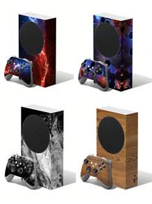 Series S Game Console Skin Sticker - Scratch Resistant, Water-Resistant, Vibrant Full Coverage Decal For Ultimate Protection And Personalization(Lightning, Geometric, Ink Drawing, Wood Color Style) - Multicolor - View 1
