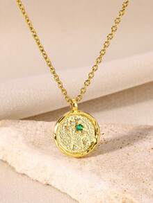 12 Sternzeichen Anhänger Halsketten für Frauen, 12 Konstellationen Edelstahl Kette Schmuck, Widder Waage Löwe Jungfrau Geburtstags Geschenke - Goldgelb - Übersicht 13