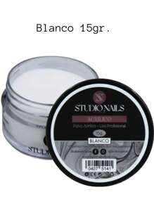 Acrílico para uñas Studio Nails 15gr. - Blanco - Ver 3