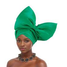 Afrikaanse hoofddoek, grote strikontwerp hoofddoek hoed, glanzende zijden gelaagde band, Nigeriaanse hoofddeksels, autogel hoofddoek hoed is speciaal voorbereid voor bruiloften, feesten en speciale gelegenheden