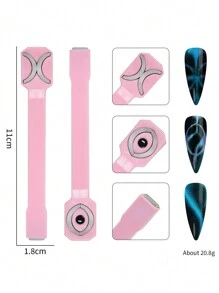1pc Multi-Functional Nail Art Tool Double-Headed Magnet, Professional Salon Use 5-In-1 Cat Eye Strong Magnetic Nail Art Tool - Multicolor - View 6