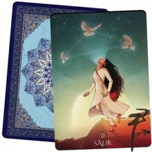 משחק קלפי טארוט, חפיסת קלפים לשולחן - ירוק - ראה 6