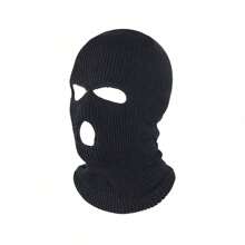 1 chiếc, Mặt nạ trùm đầu 3 lỗ toàn mặt Balaclava màu đen dành cho cả nam và nữ, Mặt nạ Balaclava đan cho các hoạt động ngoài trời, Luyện tập trượt tuyết đạp xe - màu đen - Xem 12