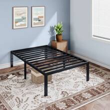 Allewie Metal Platform Bed Frame With Headboard – Twin, Full, Queen, King Sizes, 16.5" Under-Bed Storage, Sturdy Slats, No Box Spring Needed, Easy Assembly * Bed Frame Queen Queen Bed Frame Bed Frame Full Full Size Bed Frame King Size Bed Frame Twin Bed Frame Room Decor Home Decor Christmas Decor Bedroom Decor Valentine Day Decor Storage Living Room Decor Furniture House Decor - 黑色 - 查看 2