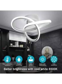 Lámpara Techo Baño Led Regulable Lus Moderna Colgante 3modos - Blanco - Ver 2