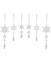 一套6件亚克力雪花吊坠树饰冰柱仿真雪花墙饰家居装饰最佳礼物生日圣诞装饰房间装饰圣诞节冬季圣诞装饰家居圣诞礼物圣诞装饰 - 多色 - 查看 12