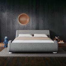 Allewie Full/QueenKing Size Bed Frame With Ergonomic & Adjustable Headboard, Low Profile Modern Upholstered Platform Sleigh Design - Easy Assembly, No Box Spring Required, Black/White/Grey * Bed Frame Queen Queen Bed Frame Bed Frame Full Full Size Bed Frame King Size Bed Frame Twin Bed Frame Room Decor Home Decor Christmas Decor Bedroom Decor Valentine Day Decor Storage Living Room Decor Furniture House Decor - 灰色 - 查看 2