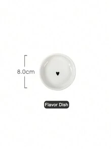 1 Set Pink Heart-Shaped Ceramic Dinnerware Set, Highly Attractive Ins Household Tableware, Including 3.3-Inch Dish, 4.5-Inch Bowl, Heart-Shaped Spoon, Handled Cup, 6-Inch Noodle Bowl, 7.8-Inch Plate, Chopsticks; Ideal Housewarming Gift With Creativity And Aesthetic Appearance School Supplies,Christmas Gift