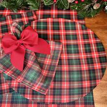 Green/Red Check Christmas Sousplat Cover Kit - 2 Pieces - 彩色 - 查看 2