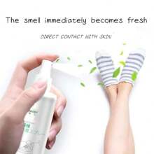 除臭鞋噴霧，適用於鞋子、襪子、PU 皮鞋、運動鞋、透氣和除臭劑，1 滴香球，去除腳臭和異味