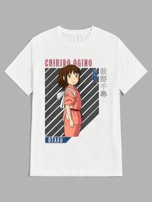 Anime Chihiro T-Shirt Unisex 100% Cotton Streetwear New Release Shipping Various Colors!! - 白色 - 查看 2