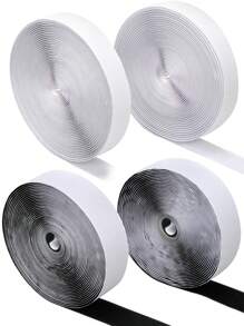 Self-Adhesive Hook And Loop Tape, White Hook And Loop Tape, Used For Fixing Windows, Photo Frames, Mosquito Nets, Carpets, Cars, And DIY