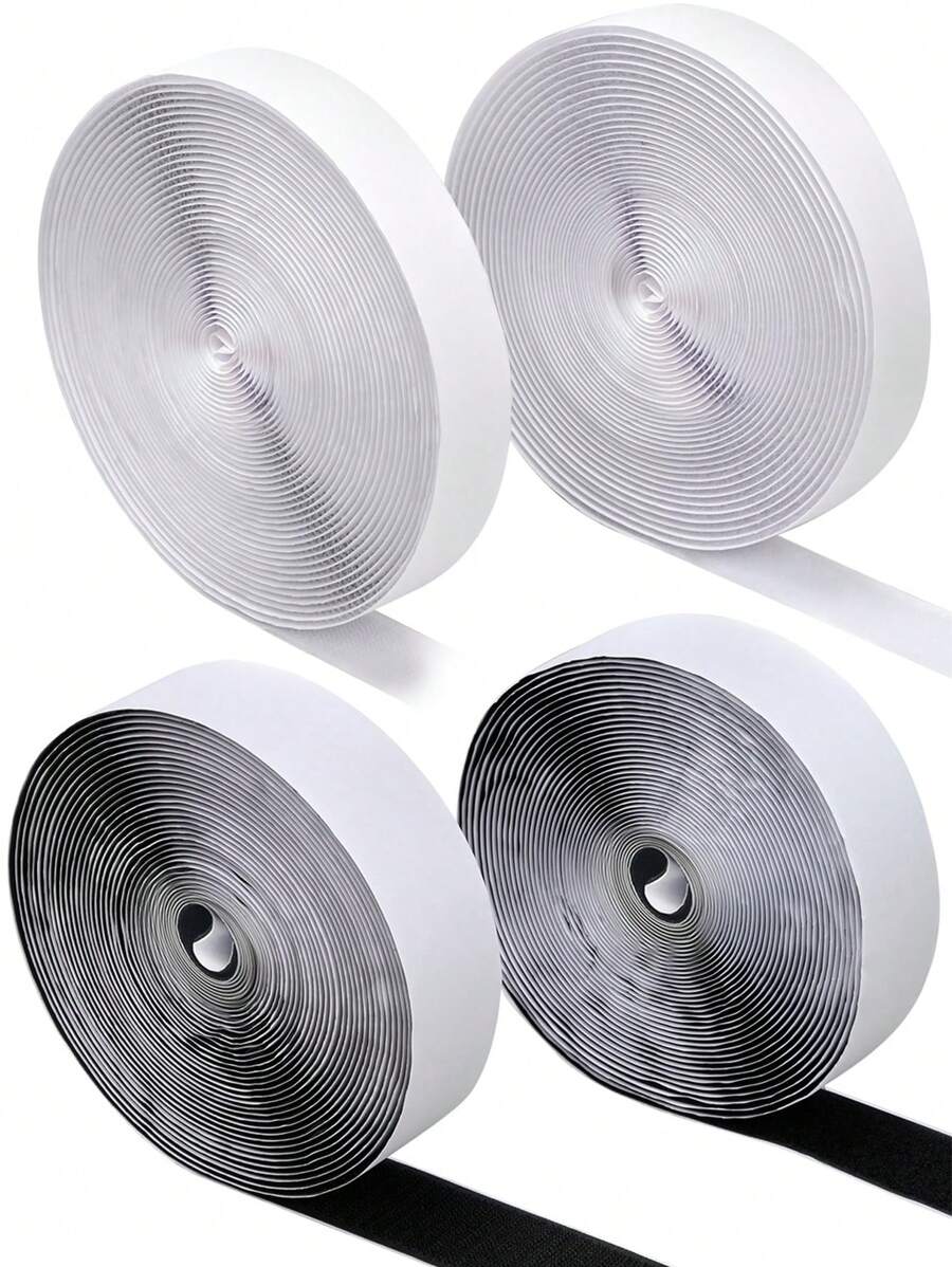 Self-Adhesive Hook And Loop Tape, White Hook And Loop Tape, Used For Fixing Windows, Photo Frames, Mosquito Nets, Carpets, Cars, And DIY