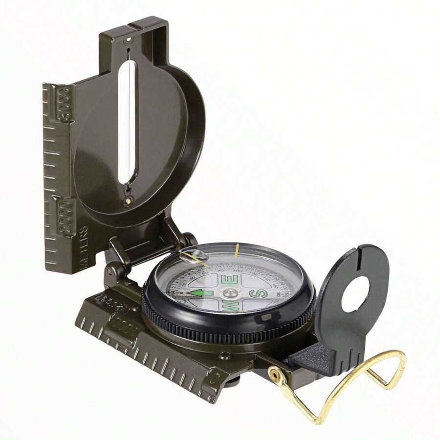 Brujula Militar Con Liquido Y Luz Fluorecente Para Campismo Pj147 - Verde - Ver 1