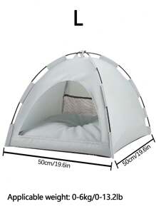 1pc Solid Color Breathable & Washable Lightweight Pet Tent For Small Dogs & Cats, Suitable For All Seasons