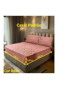 Quilted Mattress Protector Cover Standard Double - Màu hồng gỉ - Xem 2