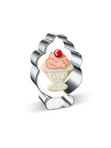 1 Stück Ausstechform aus Edelstahl in Eiscremeform, zum Verzieren von Kuchen, Sommer