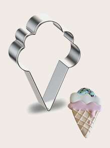 1 Stück Ausstechform aus Edelstahl in Eiscremeform, zum Verzieren von Kuchen, Sommer
