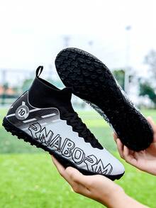 男士新款无缝足球鞋，外观和耐用性均有所提升，女士室内人造草皮训练防滑运动鞋 - 白色 - 查看 7