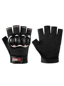 1pair Breathable Anti-Slip Touchscreen Protective Gloves For Cycling, Motorcycle, Outdoor Sports - Fingerless Sports Gloves - View 15