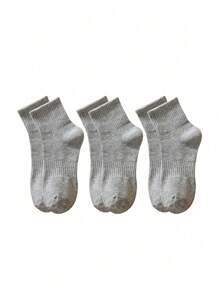 NEKTOM 3 đôi tất dài đến giữa bắp chân màu đen trắng xám dành cho nữ, tất dài đến giữa bắp chân thoáng khí phù hợp mọi phong cách - Nhiều màu - Xem 4
