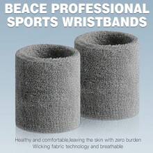 2pcs Sweatbands Sports Wristband For Men & Women - Moisture Wicking Athletic Terry Cloth Sweatband For Tennis, Basketball, Running, Gym, Working Out Gym Accessories