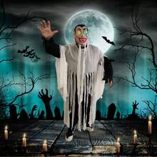 Halloween Mask Mascara Costume Party Horrible Monster Led Novelty - 米色 - 查看 7