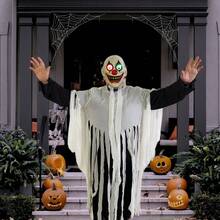 Halloween Mask Mascara Costume Party Horrible Monster Led Novelty - 米色 - 查看 5