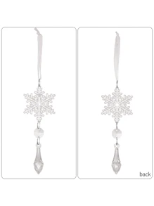 一套6件亚克力雪花吊坠树饰冰柱仿真雪花墙饰家居装饰最佳礼物生日圣诞装饰房间装饰圣诞节冬季圣诞装饰家居圣诞礼物圣诞装饰 - 多色 - 查看 11