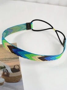 1条优雅复古波西米亚风撞色高弹力发带，适合女士度假旅行、海外海滩装扮、日常穿搭、派对聚会、朋友聚会等场合，也可作为波西米亚风头巾、吸汗发带、校园用品、大学用品、秋冬季发带、女士度假装扮发饰、优雅围巾、柔软头巾等。 - 彩色 - 查看 15
