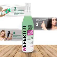 Termo Protector Azoree Speed Nefertiti - Protección Térmica Rápida para Cabello - Agua verde azul - Ver 4