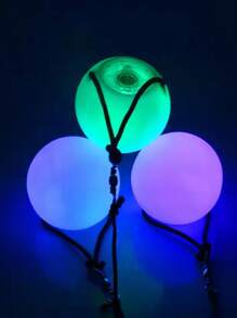 1 quả bóng lục lạc LED nhiều màu sắc nhấp nháy, bóng lục lạc nhấp nháy kích hoạt bằng nút bấm, đồ chơi phát sáng nhiều màu sắc, đạo cụ sân khấu, đạo cụ phát sáng thể dục, đèn trang trí lễ hội. - Nhiều màu - Xem 6