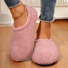 Comfy Women's Memory Foam House Slippers - Soft, Lightweight Boots With Curly Fleece And Cozy Polar Fleece Lining - Hồng - Xem 3