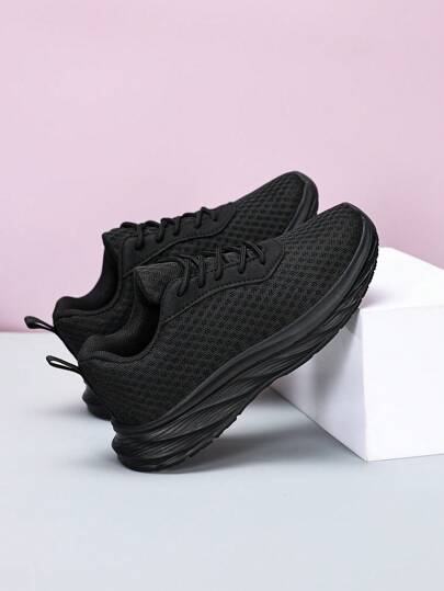 Children, Kids Shoes, Kids Sneakers, Kids Flats, Boys' Sports Shoes, Girls' Sports Shoes, Unisex Kids Breathable Mesh Casual Sports Shoes With Laces, Anti-Slip Running Shoes For Students