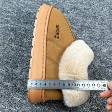 OBOVAY Dép đi trong nhà chống trượt bằng mút hoạt tính EVA màu trơn mới cho nam, dành cho cả nam và nữ, phù hợp cho mùa thu/đông - màu nâu - Xem 4