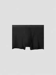 5 件装男士宽松透气平角内裤大码舒适薄款纯黑色夏季基本款短裤内裤