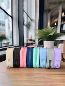 1 túi đựng đồ bằng silicon màu Macaron có khóa kéo - Chống nước, Nhẹ, Chống phai màu - Hoàn hảo để đựng son môi, tai nghe và chìa khóa với túi khóa kéo không lótHộp đựng đồ trang sức, Hộp đựng đồ trang sức, Hộp đựng đồ trang sức cho phụ nữ và trẻ em gái, Giá đựng đồ trang sức, Lý tưởng để đựng hoa tai, vòng cổ, nhẫn và phụ kiện cưới trong lễ Halloween; Cũng thích hợp để trang trí nhà cửa và quà tặng phù dâu - Nhiều màu - Xem 2