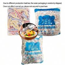 200/500pcs 彩色一次性食品盖保鲜膜PE保鲜膜袋收纳厨房一次性碗盖。因生产批次不同，外包装随机发货，不影响正常使用。请放心购买 - 彩色 - 查看 9