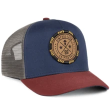 Simprão Caipira Country Men's Trucker Cap With Mesh Back Adjustment - Xanh đỏ - Xem 3