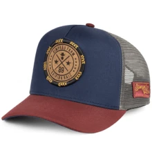 Simprão Caipira Country Men's Trucker Cap With Mesh Back Adjustment - Xanh đỏ - Xem 1