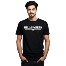 Playera manga corta estampada soldado halo odst - Negro - Ver 2